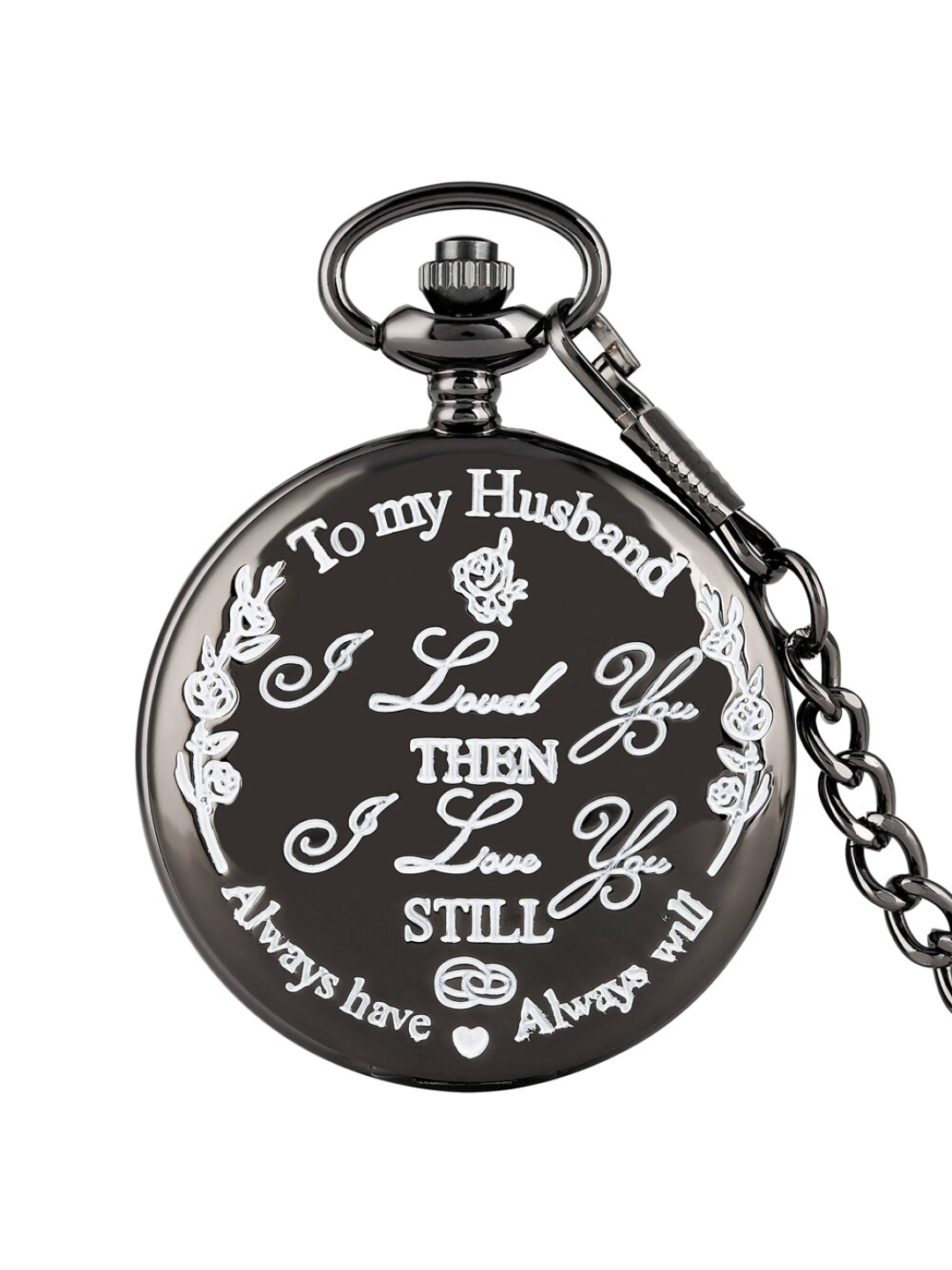 YouBella Pocket Watch Pendant with Chain for Husband Unique Memorable Gift Dual Purpose Stainless Steel Clock for Men (YBWATCH_0029)